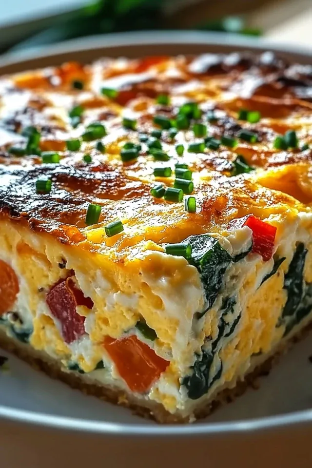 Proteinreicher Hüttenkäse Eierauflauf für ein nahrhaftes Frühstück
