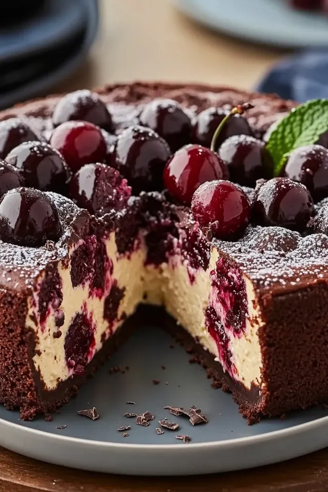 Schokoladiger Kirsch-Käsekuchen für jeden Anlass