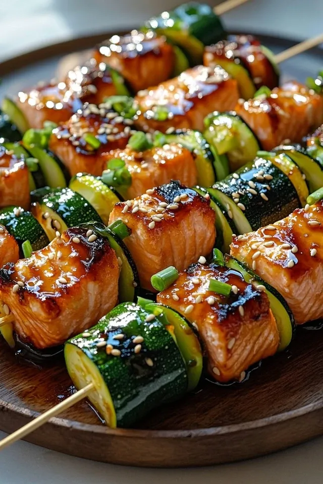 Teriyaki Rindfleisch & Zucchini Spieße: Gesund & lecker grillen!