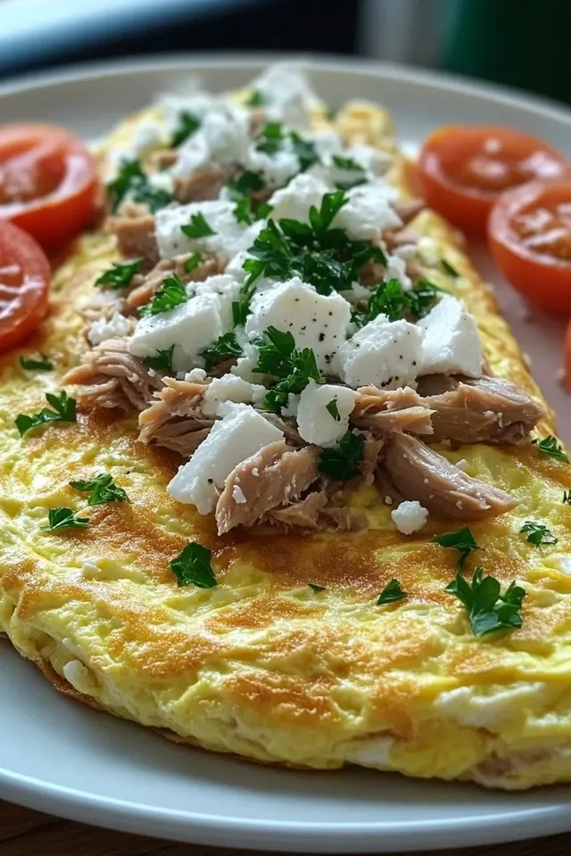 Thunfisch-Feta-Omelett – Ein schnelles und einfaches Rezept