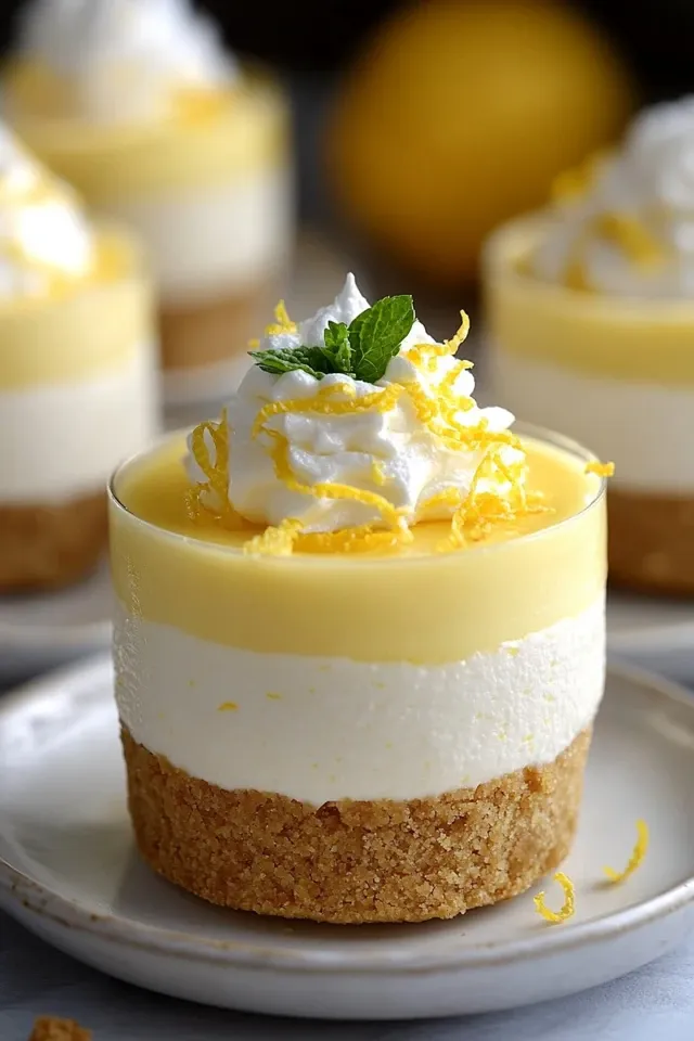 Zitronen Mousse Cheesecake Cups – Fruchtiger Genuss für jede Gelegenheit
